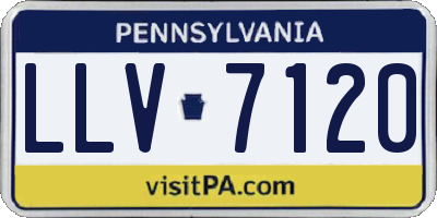 PA license plate LLV7120