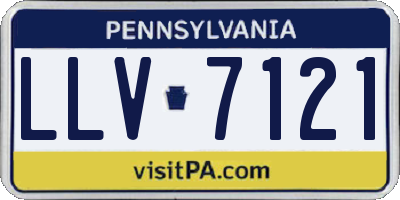 PA license plate LLV7121