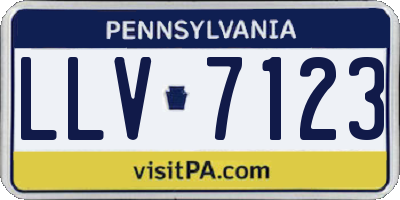 PA license plate LLV7123