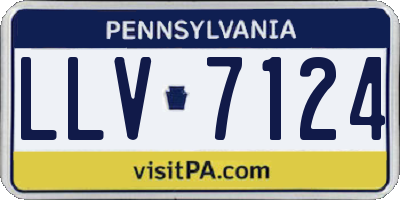 PA license plate LLV7124