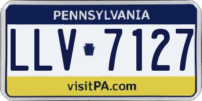 PA license plate LLV7127