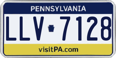 PA license plate LLV7128