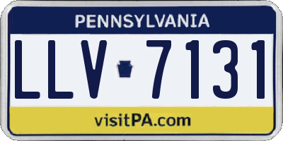 PA license plate LLV7131