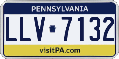 PA license plate LLV7132