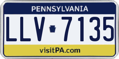 PA license plate LLV7135