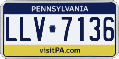 PA license plate LLV7136