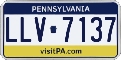 PA license plate LLV7137