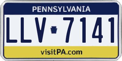 PA license plate LLV7141