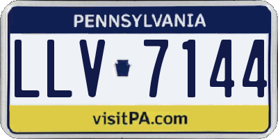 PA license plate LLV7144