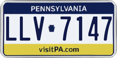 PA license plate LLV7147