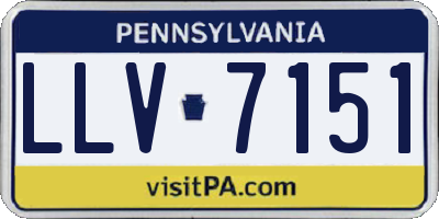 PA license plate LLV7151