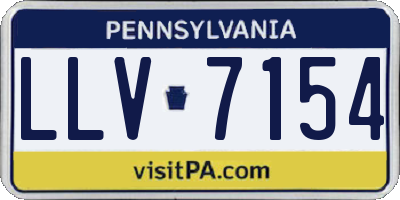 PA license plate LLV7154