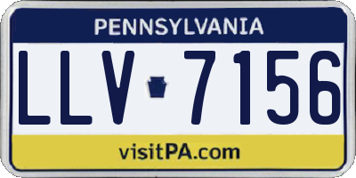 PA license plate LLV7156