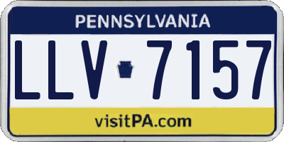 PA license plate LLV7157