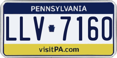 PA license plate LLV7160