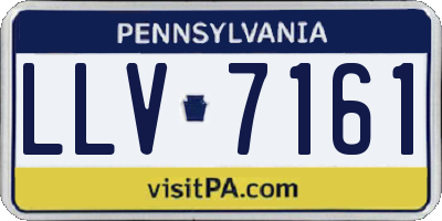 PA license plate LLV7161