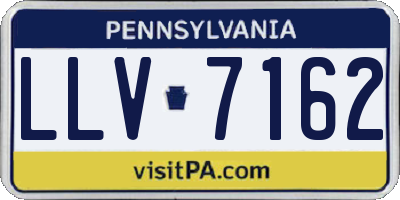 PA license plate LLV7162