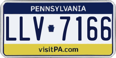 PA license plate LLV7166