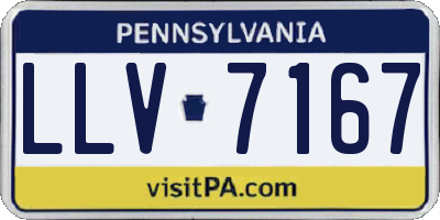PA license plate LLV7167