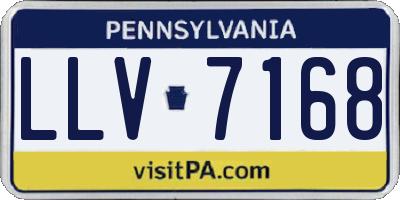 PA license plate LLV7168