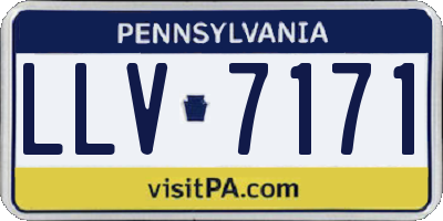 PA license plate LLV7171
