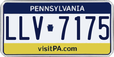 PA license plate LLV7175