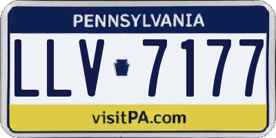 PA license plate LLV7177