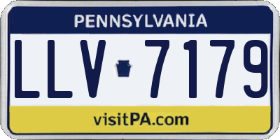 PA license plate LLV7179