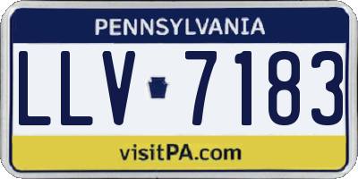 PA license plate LLV7183