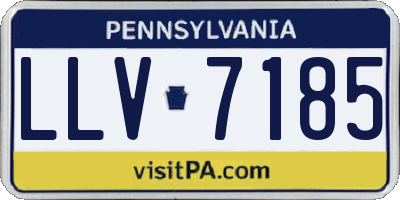 PA license plate LLV7185