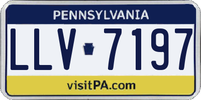 PA license plate LLV7197