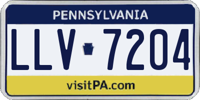 PA license plate LLV7204