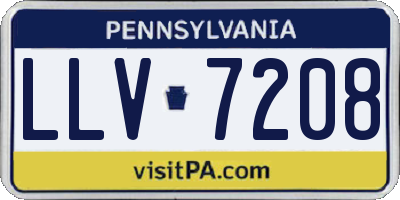PA license plate LLV7208