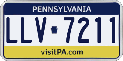 PA license plate LLV7211
