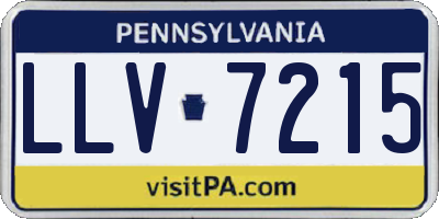 PA license plate LLV7215