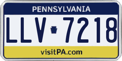 PA license plate LLV7218