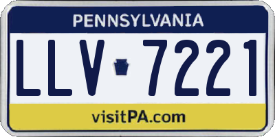 PA license plate LLV7221