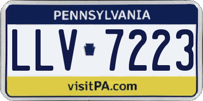 PA license plate LLV7223