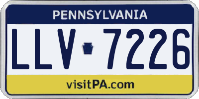 PA license plate LLV7226