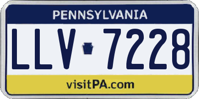 PA license plate LLV7228