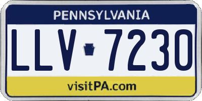 PA license plate LLV7230