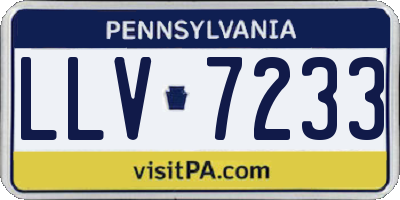 PA license plate LLV7233