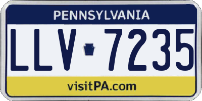 PA license plate LLV7235