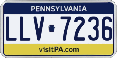 PA license plate LLV7236