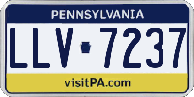 PA license plate LLV7237