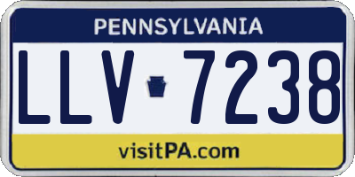 PA license plate LLV7238
