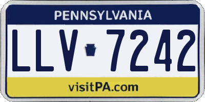 PA license plate LLV7242