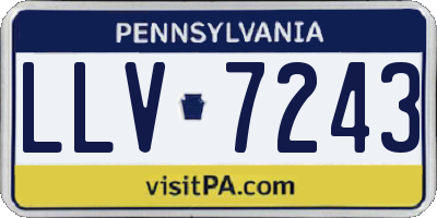 PA license plate LLV7243