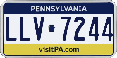 PA license plate LLV7244