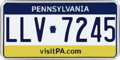 PA license plate LLV7245